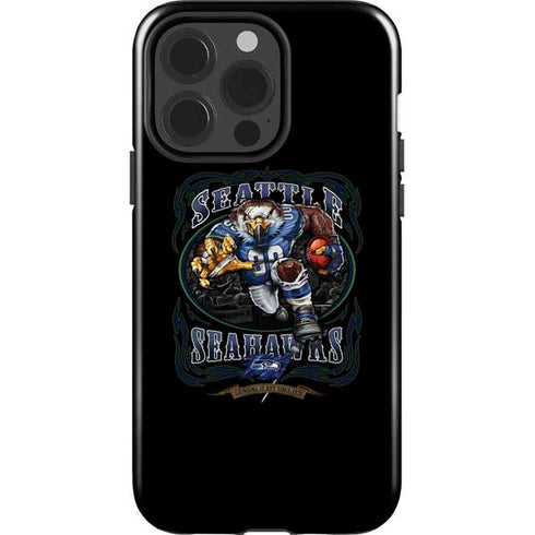 Liquid Blue NFL Seattle Seahawks Running Back iPhone 15 Pro Impact Case